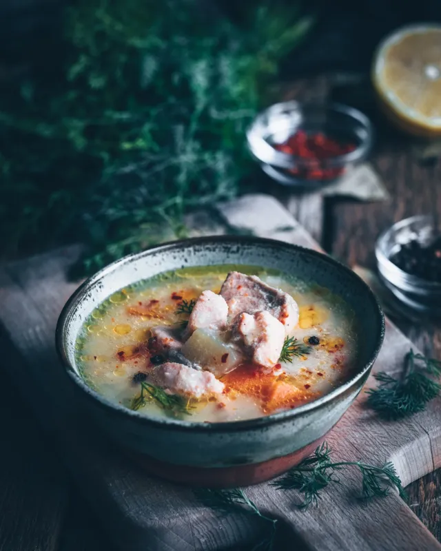 Terbiyeli Balık (Somon) Çorbası