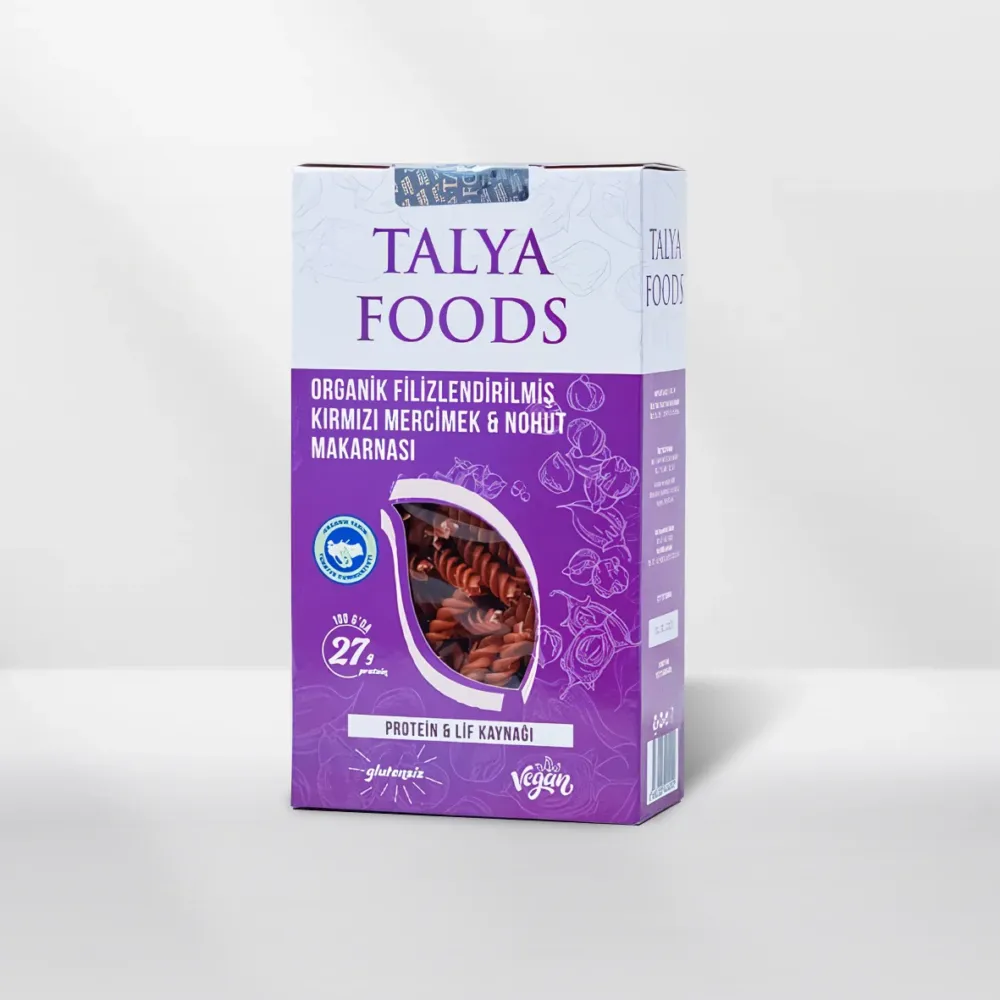 Talya Foods Filizlendirilmiş Kırmızı Mercimek & Nohut Makarna 200 gr