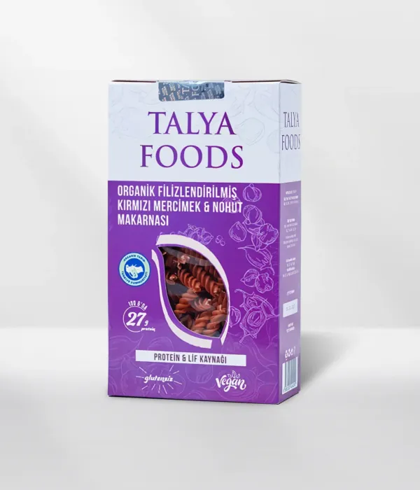Talya Foods Filizlendirilmiş Kırmızı Mercimek & Nohut Makarna 200 gr