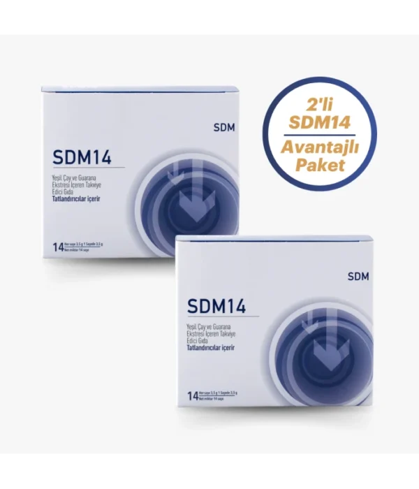 SDM14, Yeşil Çay ve Guarana İçeren Bitkisel Takviye - 2'li Paket